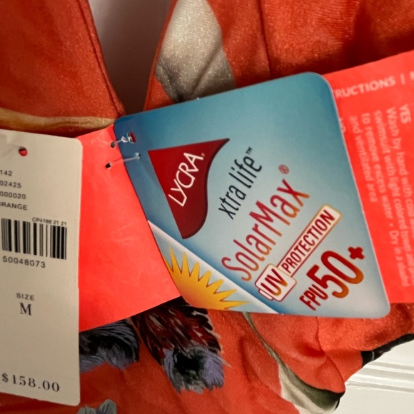 NWT Anthropologie Salinas Floral One-Piece Swimsuit Size Medium - Picture 9 of 13